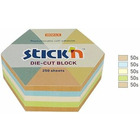 Karteczki Stick'n 61x70mm szeciokt 4 kolory (250)
