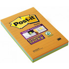 Karteczki Post-it Super Sticky 101x152mm linie (4645-3SS-BOOS) mix kolorów (3x45)